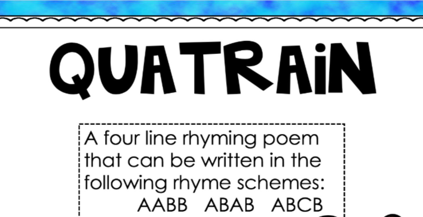 Rhyming with Quatrains!
