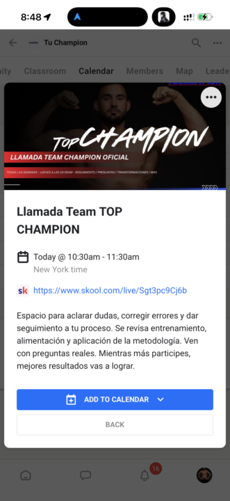 TOP CHAMPION VIP LLAMADA 10:30AM