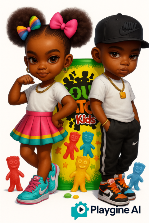 🍭 “Sour Patch Duo” — AI Image Prompts