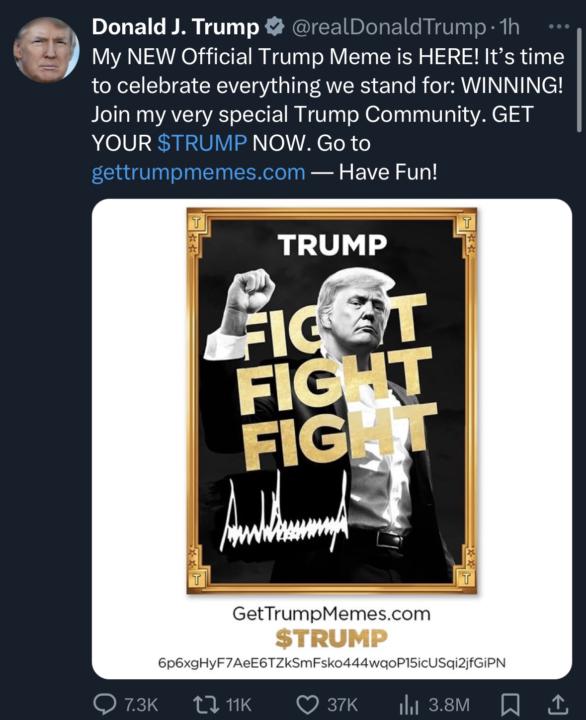 Trump Releases Meme Coin