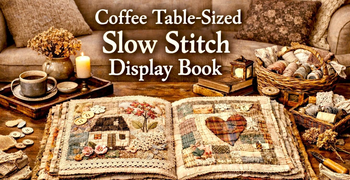 (Complete) Coffee Table-Sized Slow Stitch Book