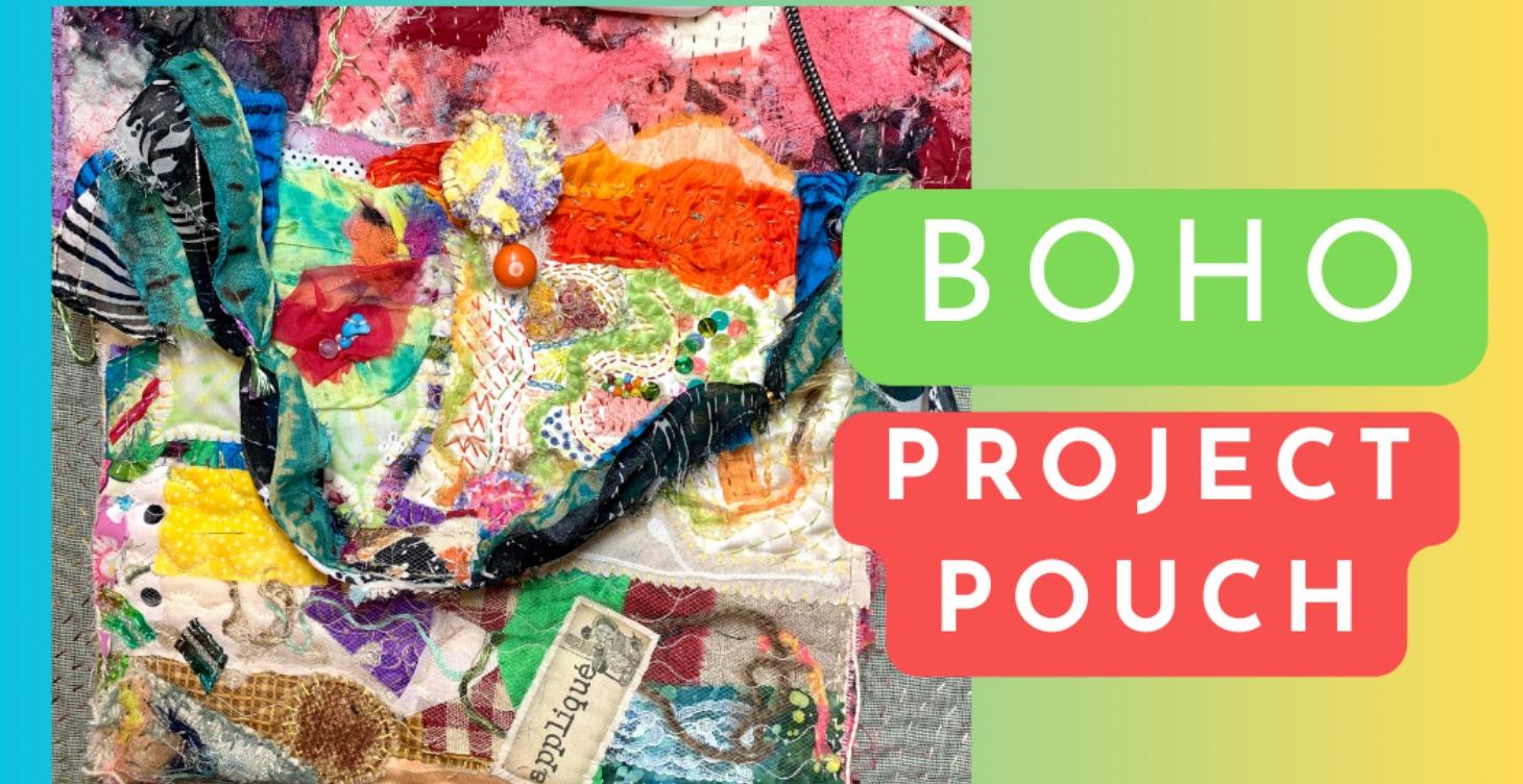 Hand-stitched Bohemian Project Pouch