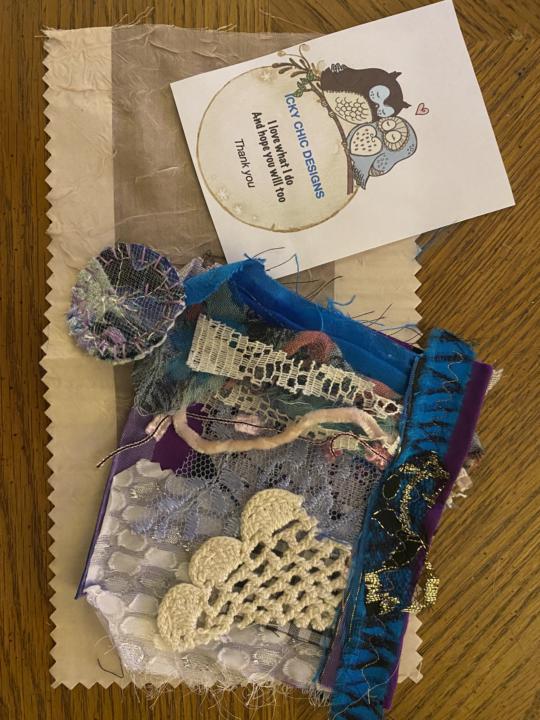 My fabric flip Swap arrived