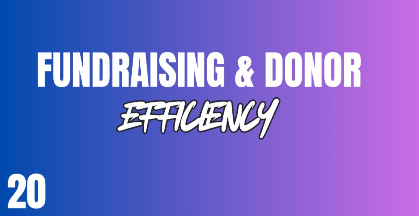 Fundraising & Donor Efficiency