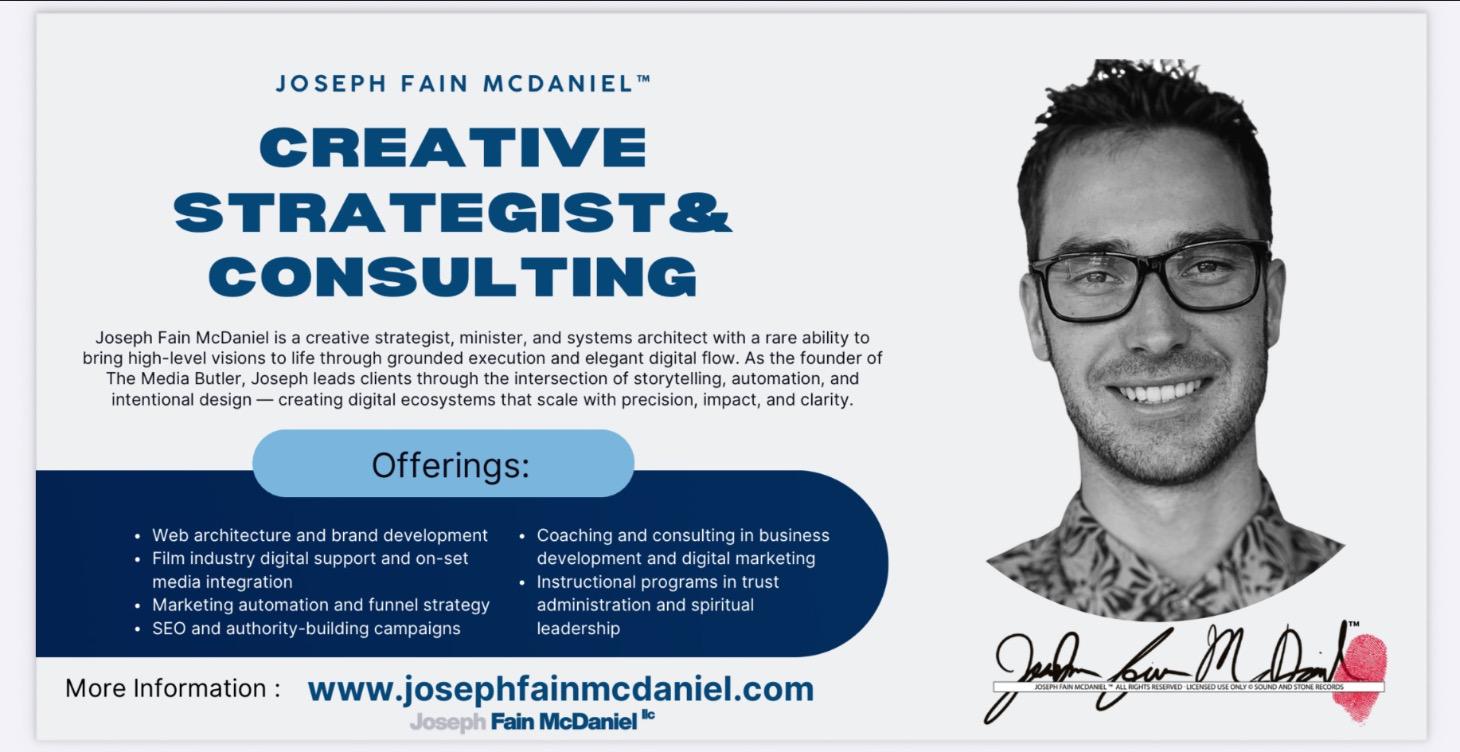 JOSEPH FAIN MCDANIEL™ Private Coaching & Consult