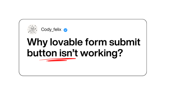 Why lovable from submit button isn't working?