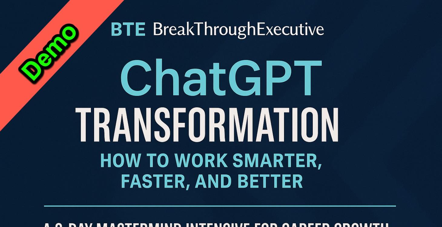 🤖 Demo - ChatGPT Career Transformation!