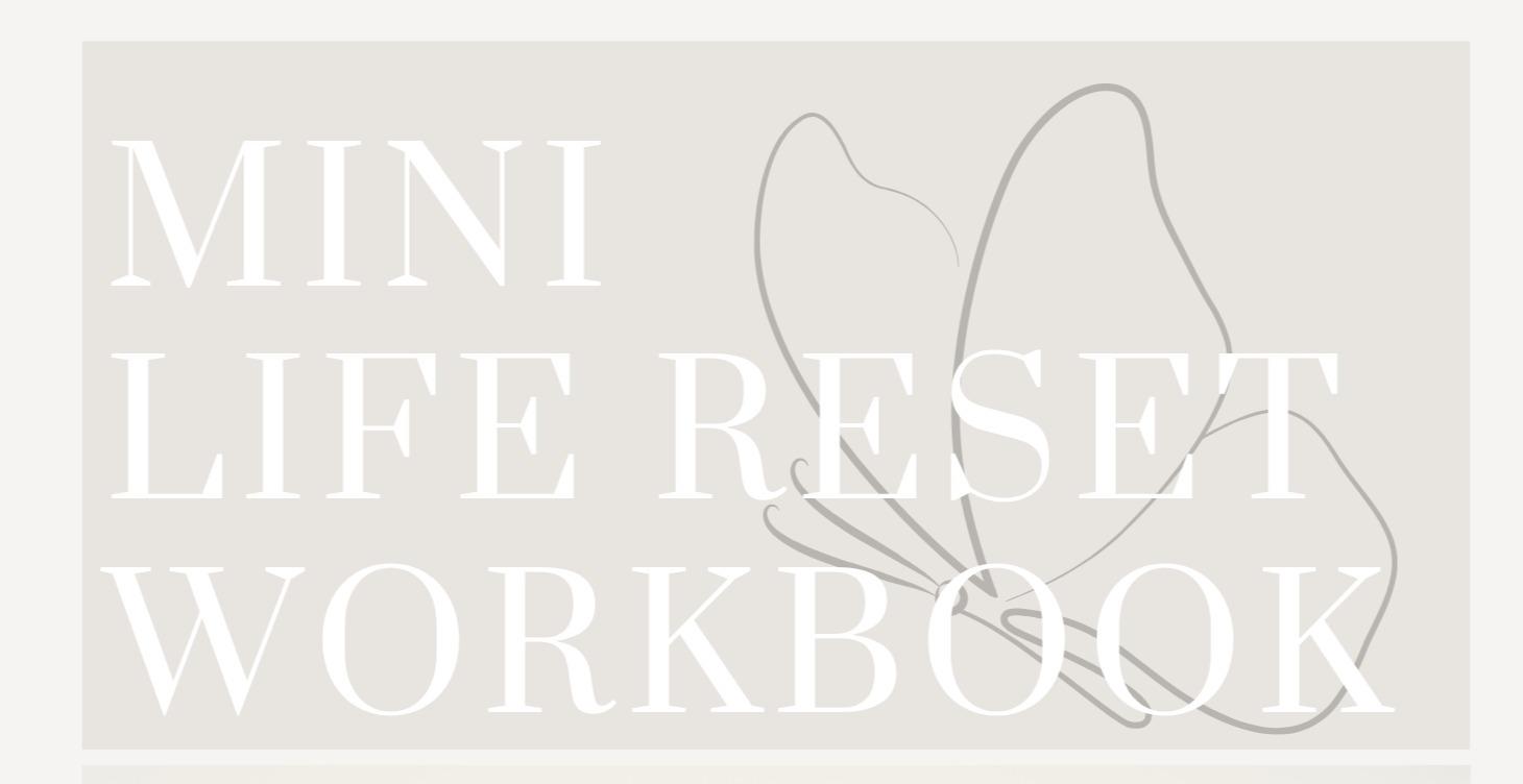 Mini Life Reset Workbook