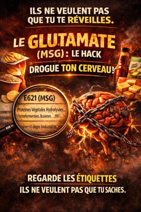  LE GLUTAMATE (MSG) : le “hack” du goût que tu ne vois pas venir.