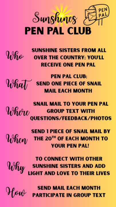 Sunshine Pen Pal Club