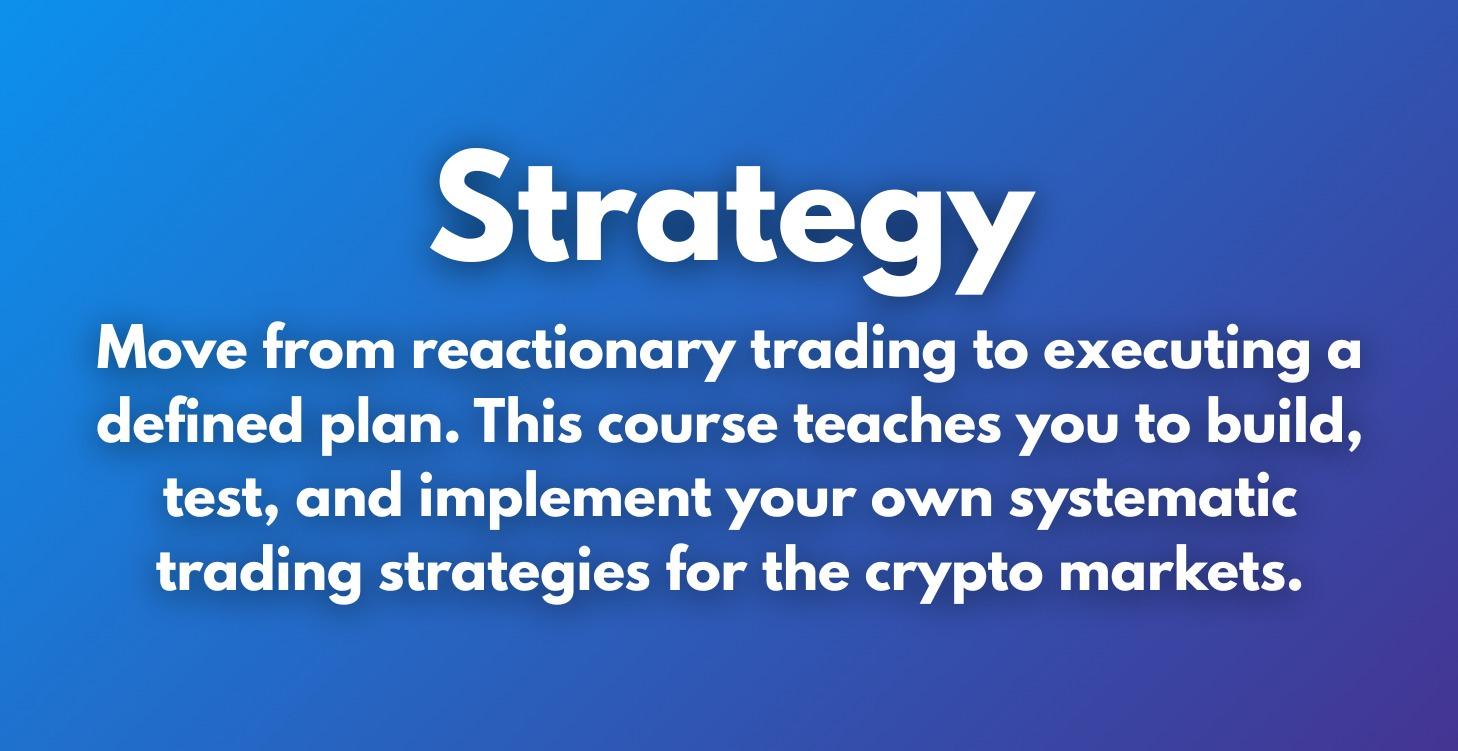 CTI Course | Strategy