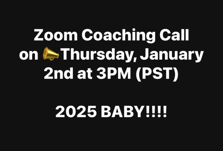 📣ZOOM COACHING CALL