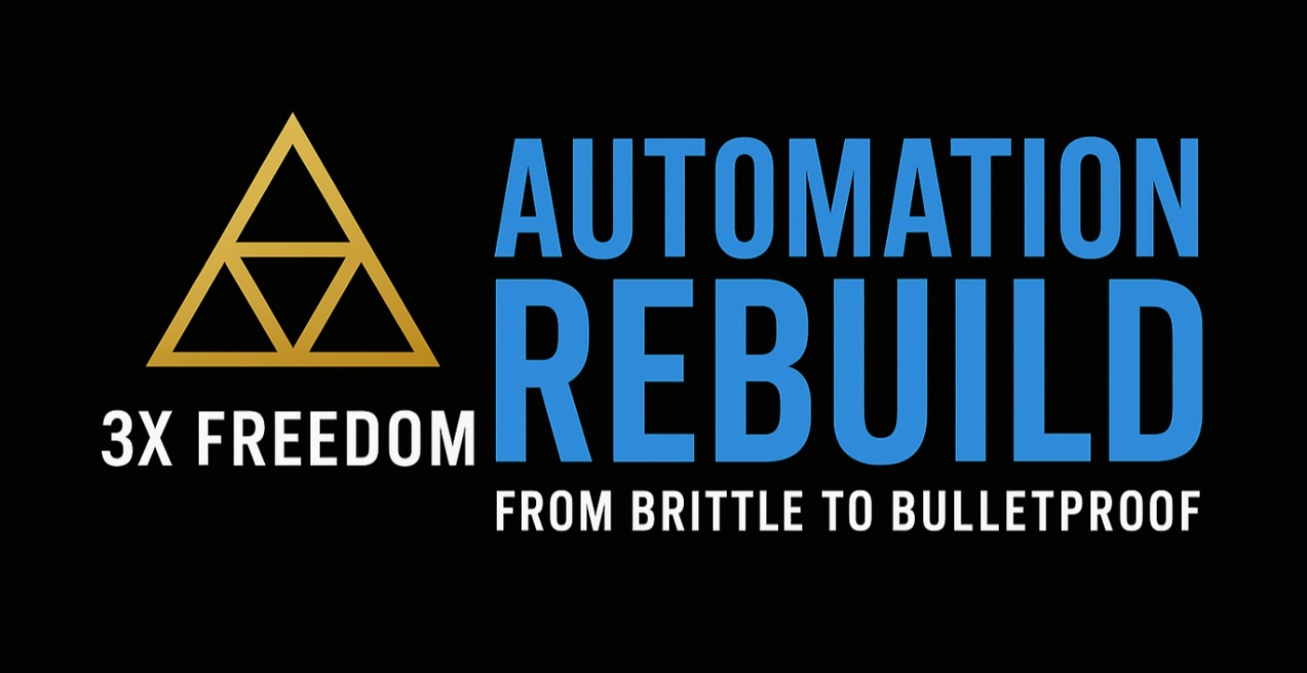 Automation Rebuild: From Brittle to Bulletproof