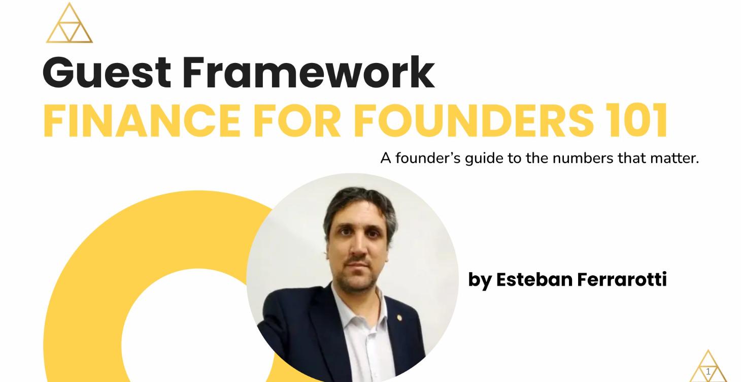 The Finance for Founders 101 Framework