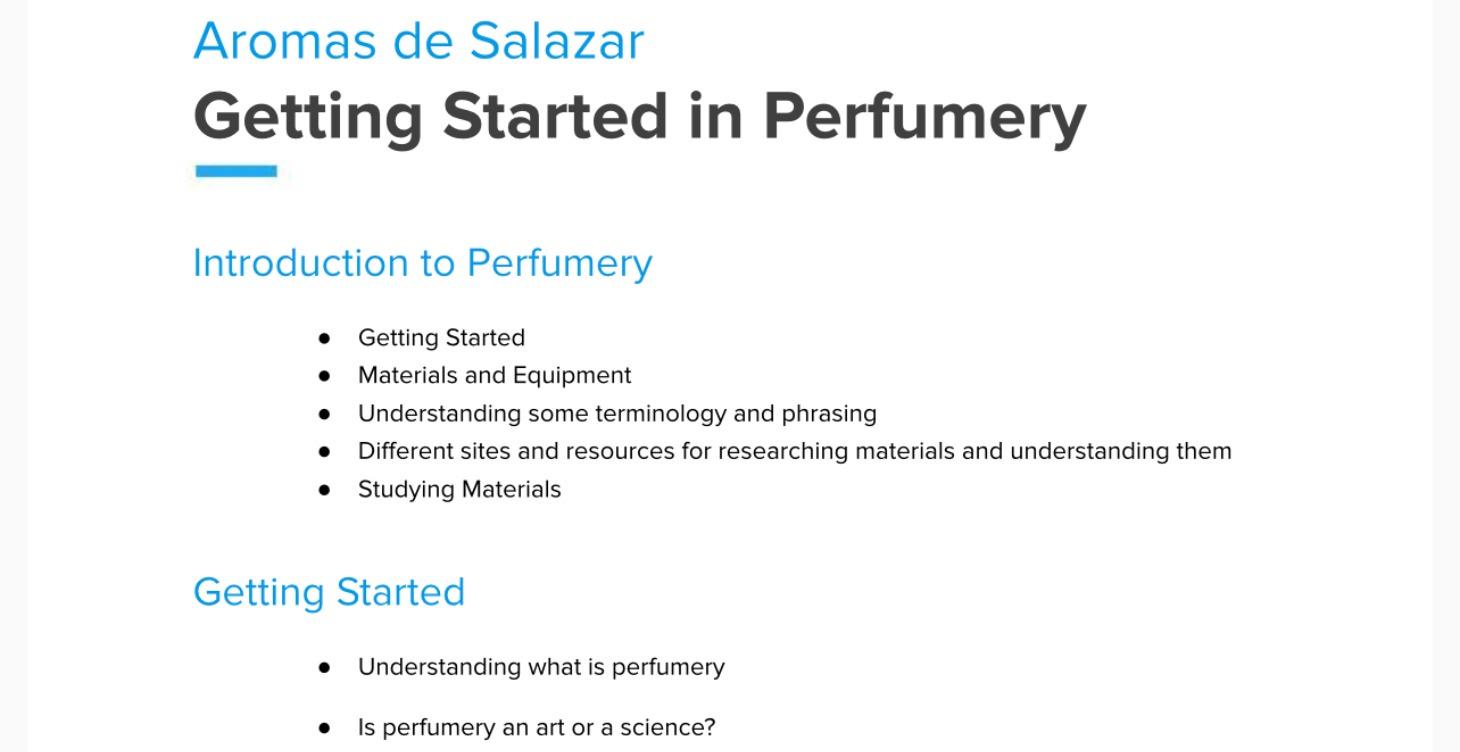 Intro to Perfumery