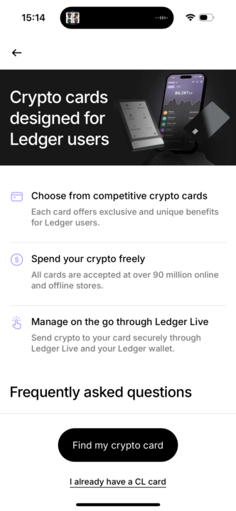 Crypto debit cards