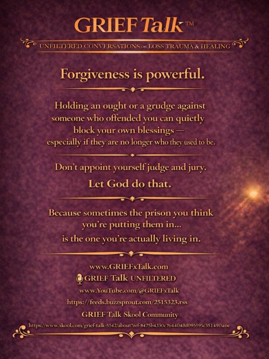 Forgiveness is not about excusing what happened 