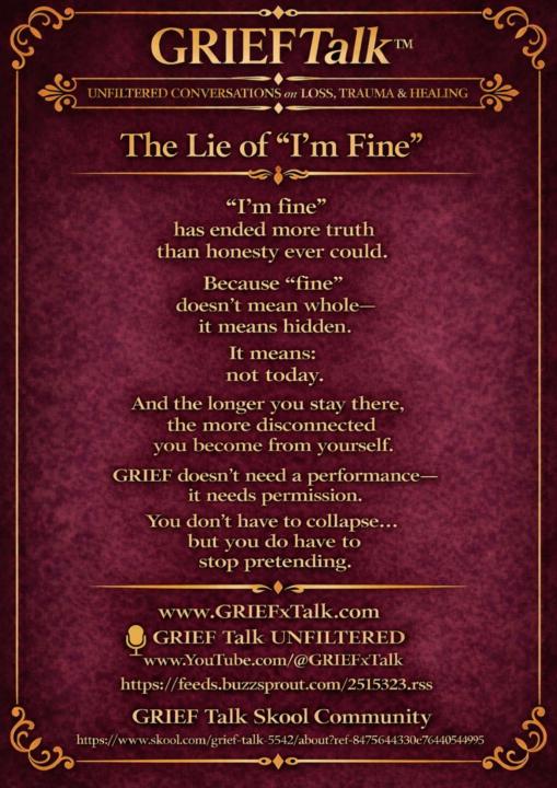 The Lie of “I’m Fine