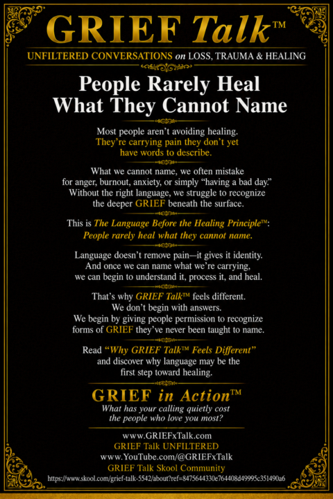 People Rarely Heal What They Cannot Name