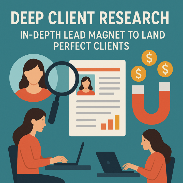 LIVE TRAINING: 7/23 @1:30 EST - Deep Resarch + Lead Magnets
