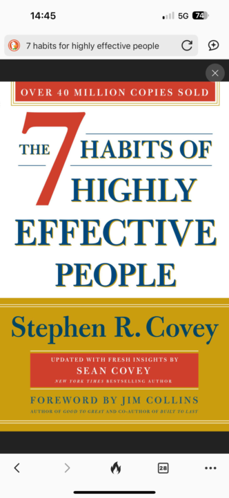 Book Recommendation: 7 Habits 