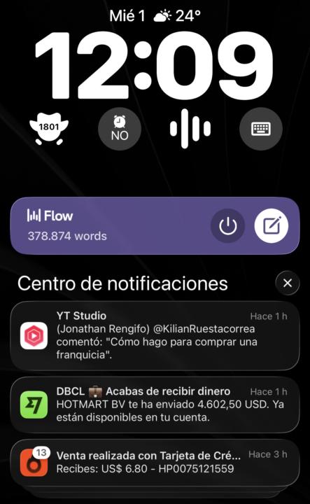 Ventas de hoy (1 de Abril de 2026) 💵