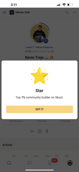 Oficialmente tenemos la famosa estrella de Skool ⭐️