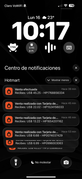10:17 AM y así van las Ventas 