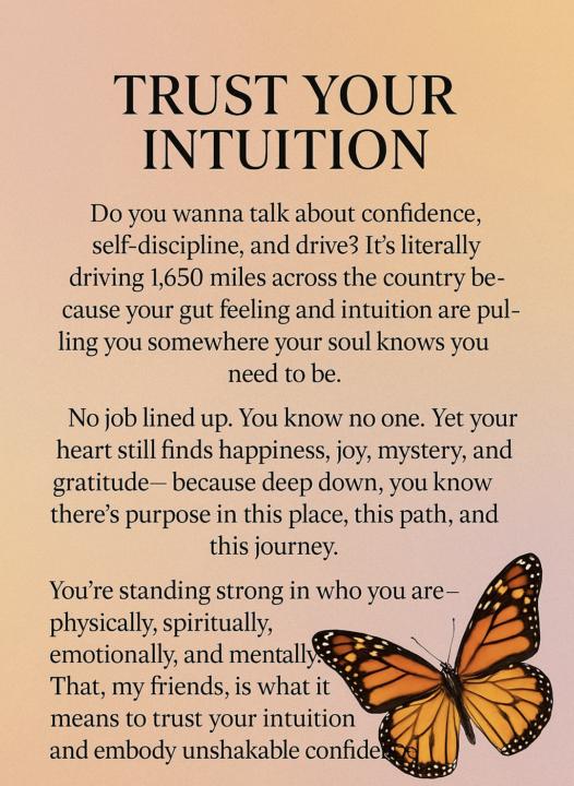💝Trust your intuition💫✨🦋