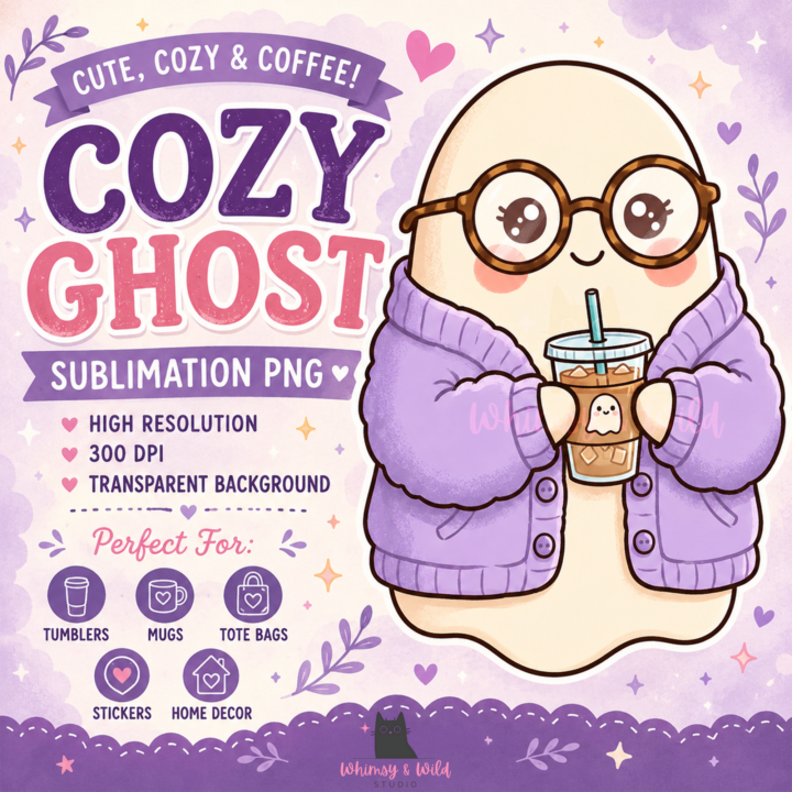 Cute Cozy Coffee Ghost Bonus Freebie