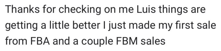 Congrats to Charles for gaining momentum with his Amazon business!