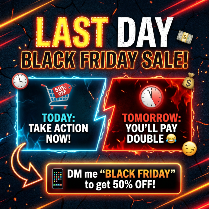 BLACK FRIDAY SALE ENDS TODAY!!