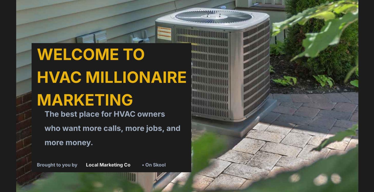 Welcome to HVAC Millionaire Marketing