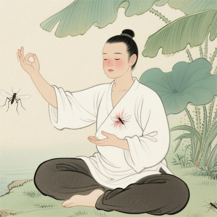 Q31:What should I do if I am bitten by mosquitoes while practicing Qigong in summer?
