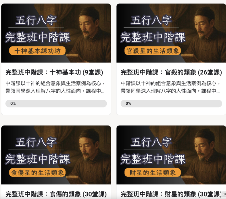 📣公告：中階課《十神類象六堂課》開放購買囉！