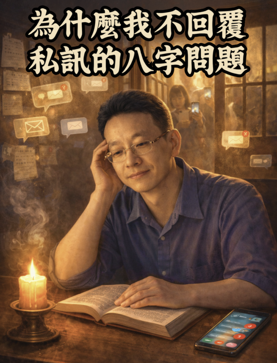 為什麼我不回覆私訊的八字問題？