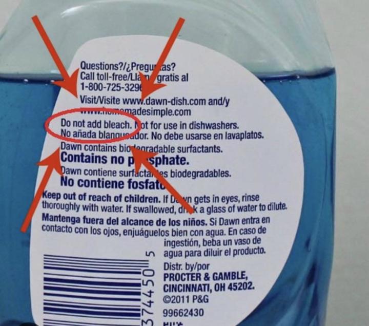 DAWN AND BLEACH DON’T MIX