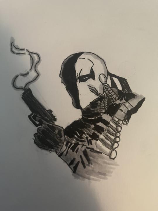 Death stroke drawing with the nicpro 2.0 led pencil 