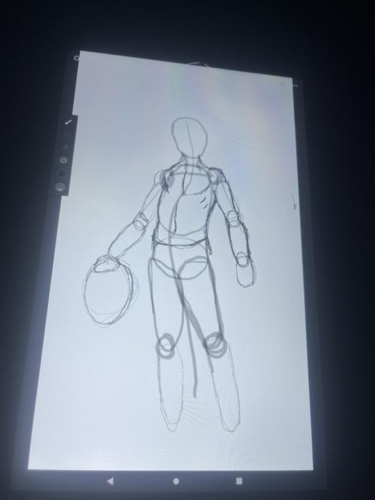 Working on my original character on my tablet 