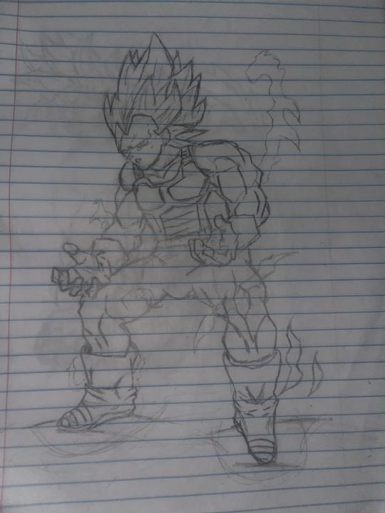 I drew vegeta ultra ego