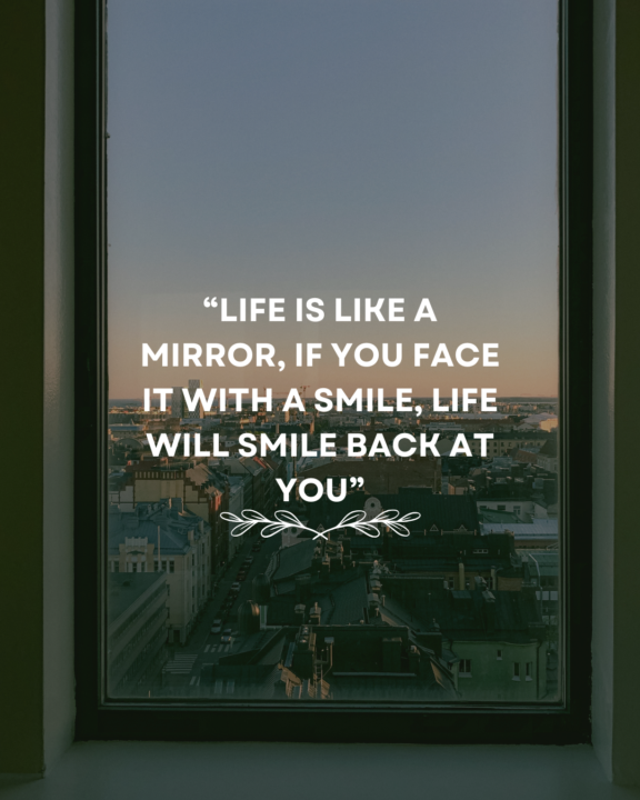 Life reflects what we carry inside