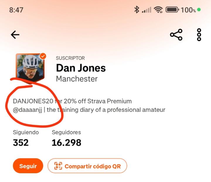 Descuento 20% Strava premium??