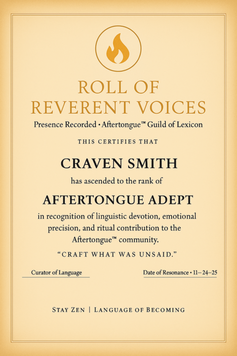 🌕  Resonance Recorded • Level 6 — Aftertongue Adept