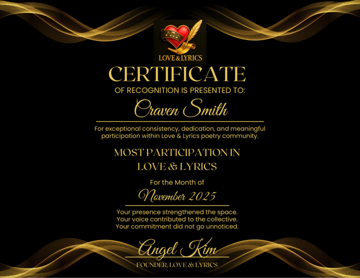 Recognization Of Participation For November