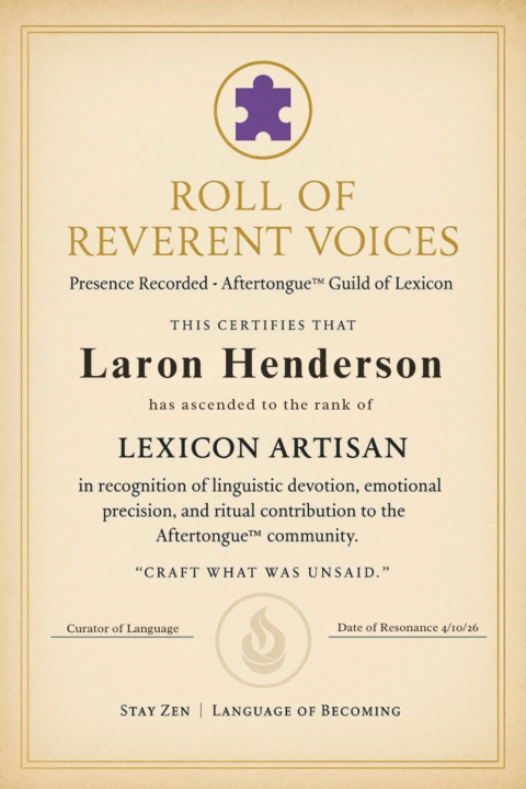 Resonance Recorded • Level 5 - Lexicon Artisan
