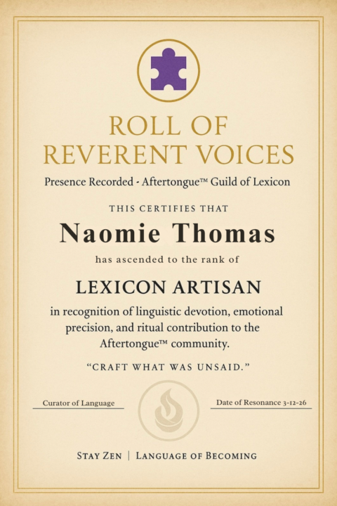 Resonance Recorded • Level 5 - Lexicon Artisan
