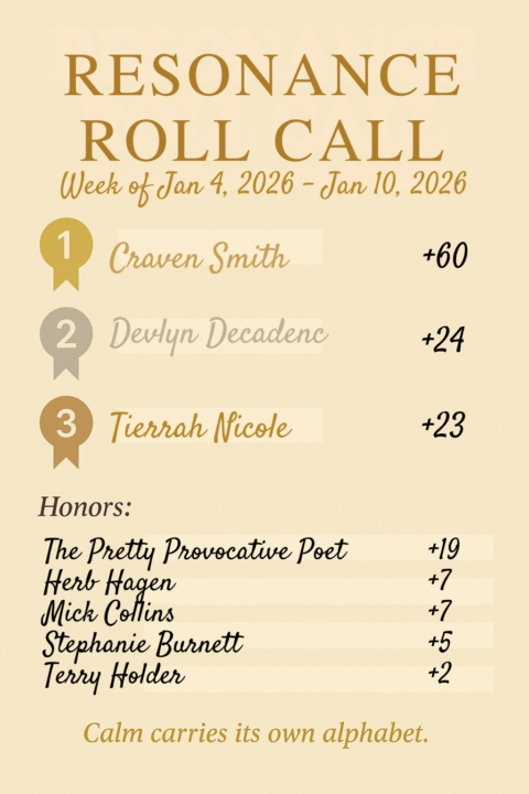 WEEKLY ROLL CALL 1/4/26 - 1/10/26