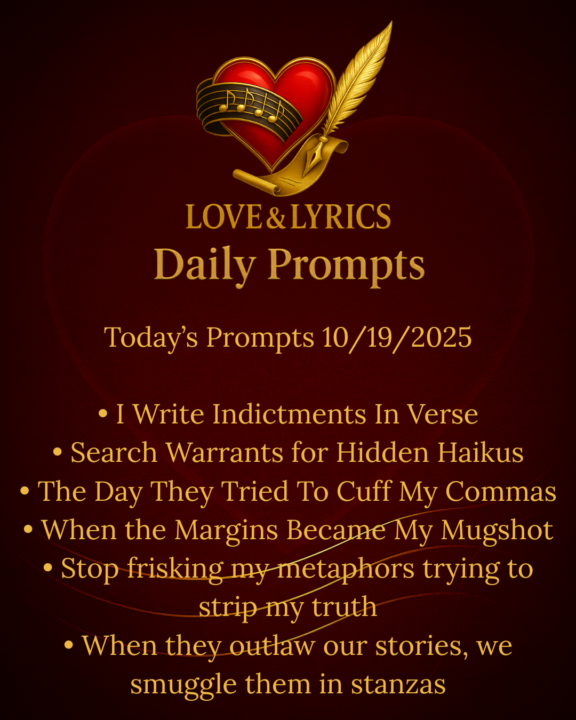 Today’s Prompts Inspired By Don’t Police My Pen 10/19/25