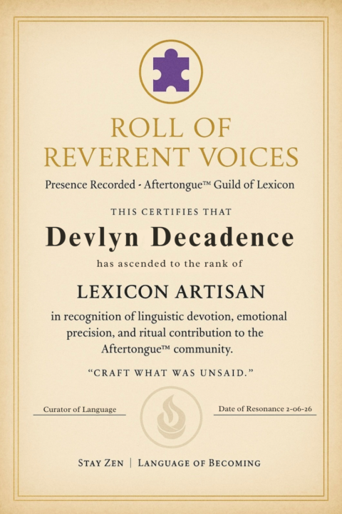 Resonance Recorded • Level 5 - Lexicon Artisan