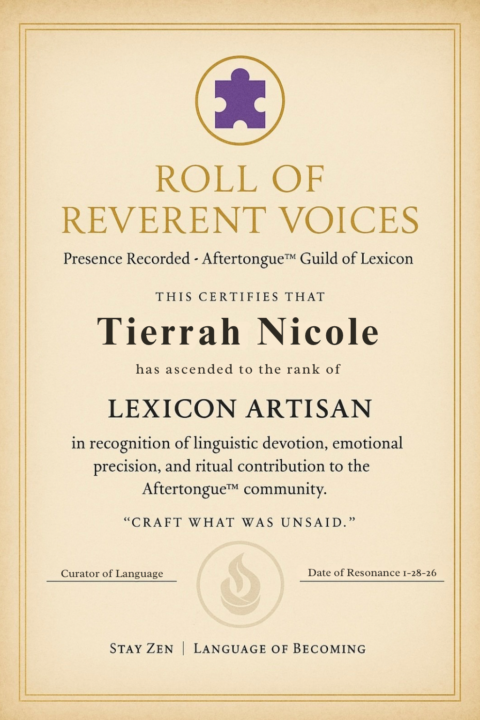 Resonance Recorded • Level 5 - Lexicon Artisan